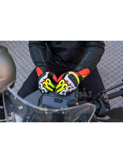 Rękawice motocyklowe Shima ST-3 biało-czerwone