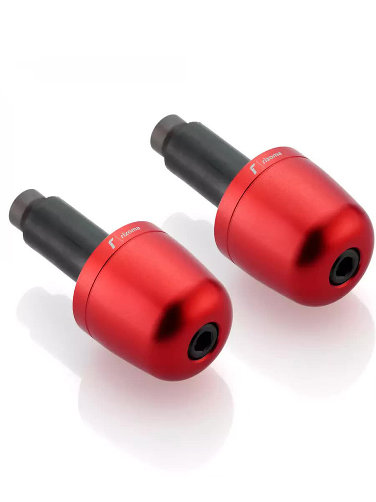 Końcówki kierownicy motocyklowej Rizoma czerwone