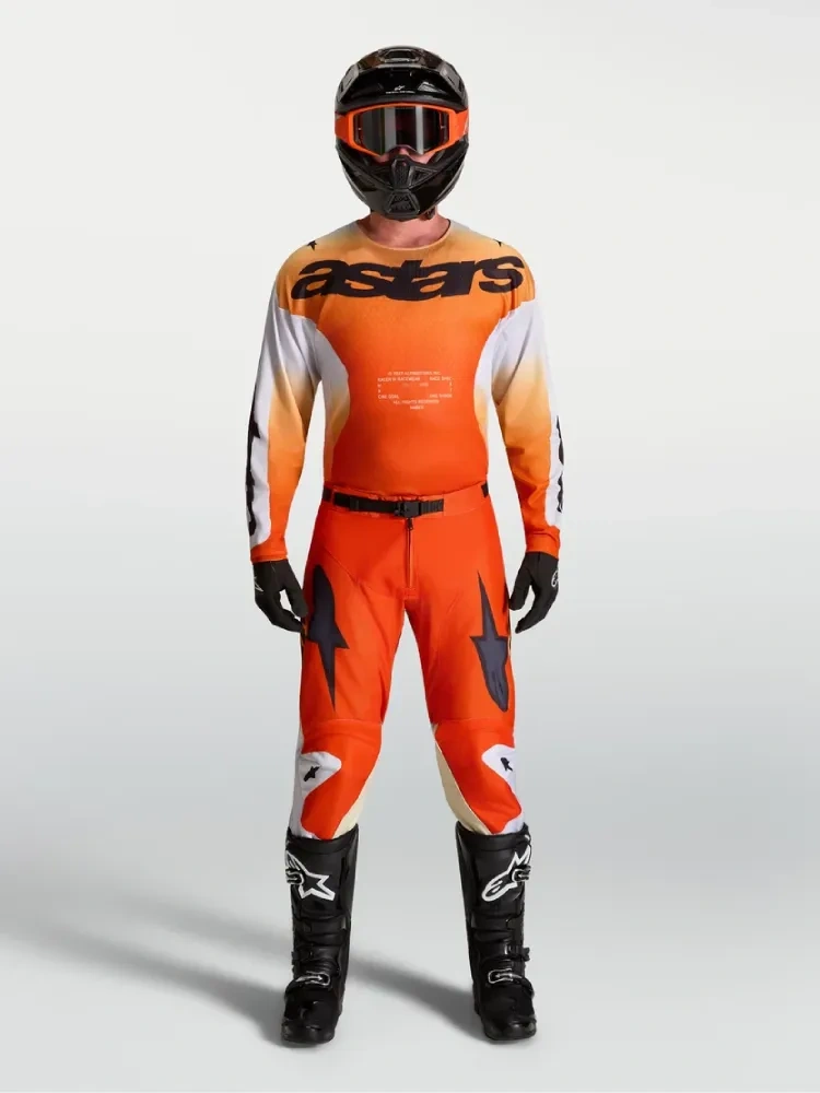 Bluza cross Alpinestars MX Racer Amber biało-czarno-czerwona