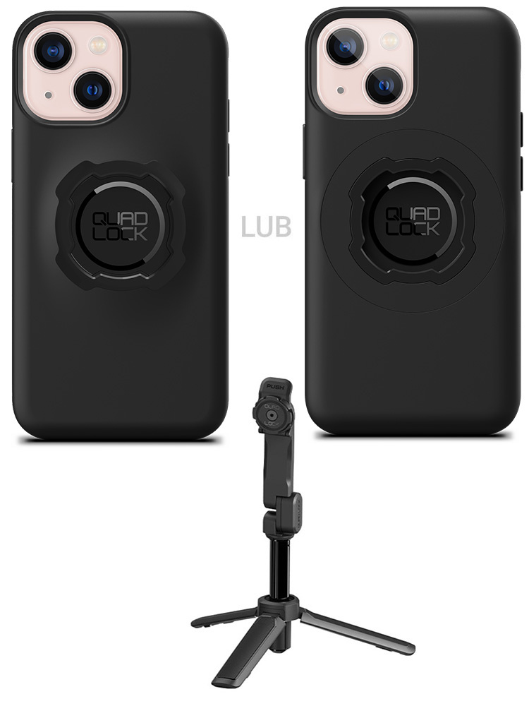 Zestaw: etui na telefon iPhone 13 mini + statyw/ selfie stick Quad Lock