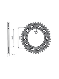 Zębatka napędzana SUNSTAR 1-4430 [42 zęby]