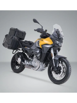 Zestaw: kufry boczne DUSC L + kufer centralny DUSC L + stelaże PRO + stelaż Adventure-Rack SW-Motech Moto Guzzi Stelvio 1000 (23-) [poj.: 3 x 41l]