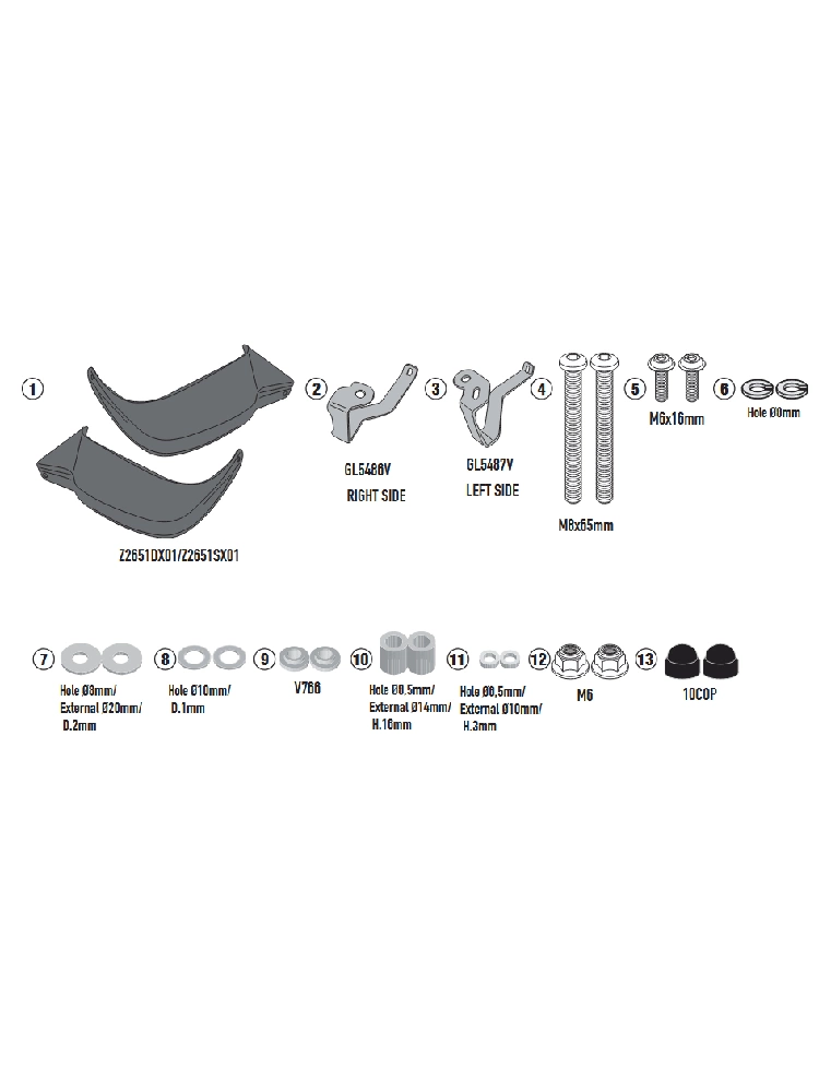 Handbary Givi do CF Moto Multiterrain 650 MT (21-24) czarne