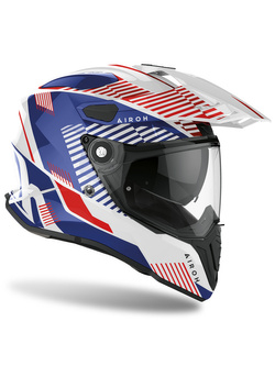 Kask integralny Airoh Commander Boost biało-niebieski