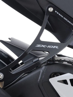 Mocowanie wydechu z zaślepką podnóżka R&G do Kawasaki ZX-10 R (11-)/ ZX-10 RR (21-) czarne