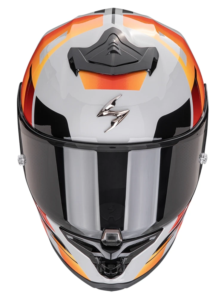 Kask integralny Scorpion EXO-R1 EVO II Air Adrenaline szaro-czerwono-pomarańczowy