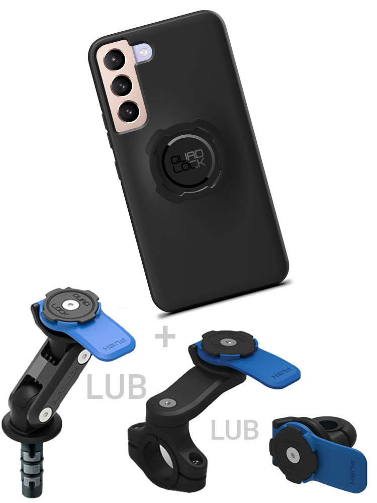 Etui na telefon Samsung Galaxy S22 oraz mocowanie motocyklowe Quad Lock