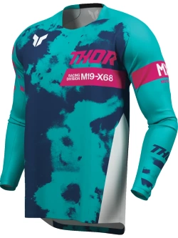 Bluza enduro Thor Launchmode Bleach biało-niebieska