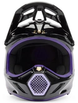 Kask enduro Fox V3 Drip czarno-fioletowy