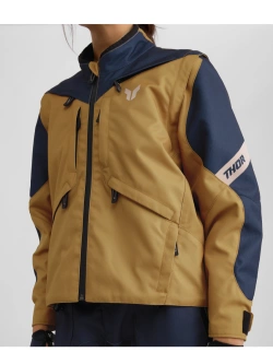 Kurtka enduro damska Thor Terrain brązowo-granatowa