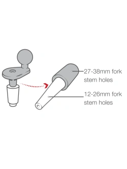 Uchwyt na telefon RAM X-Grip z adapterem tłumiącym wibracje i podstawą mostka widelca – krótki