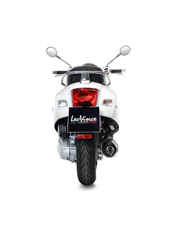 Tłumik motocyklowy z katalizatorem LeoVince LV One Evo [Slip-On, Stal nierdzewna + Carbon] do Vespa GTS 300 HPE/ Super/ Sei Giorni (19-20)