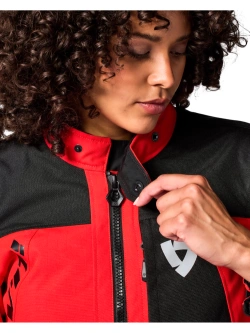 Kurtka motocyklowa damska tekstylna REV’IT! Convergent H2O czerwono-czarna