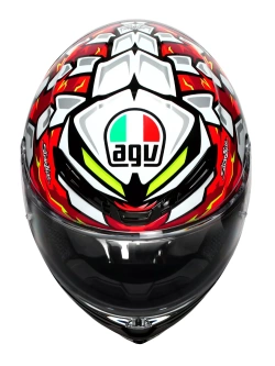 Kask integralny AGV K6 S Bezzecchi 2024 czerwono-biało-czarny