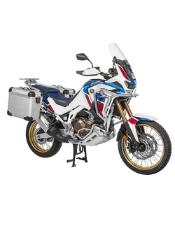 Zestaw: kufry boczne z anodowanego aluminium srebrne Zega Evo X + stelaże srebne Touratech Honda CRF1100L Africa Twin (22-)/ Adventure Sports (2 x 38L)