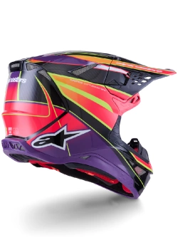 Kask enduro Alpinestars MX Supertech M10 Era różowo-fioletowy-fluo
