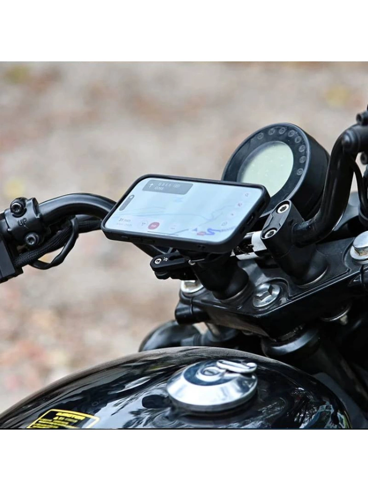 Uchwyt na telefon Outplorer QM02 Launch Pro mocowany na kierownicę, z regulacją i systemem amortyzacji