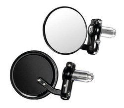 Lusterka aluminiowe Lampa Dernier mocowane na kierownicy, czarne [para]