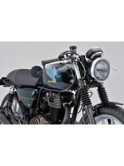Lusterko motocyklowe krótkie Daytona D-Mirror-17 Flat do montażu na końcu manetki czarne [adapter]