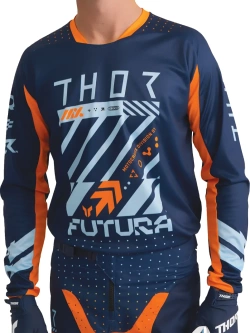 Bluza enduro Thor Launchmode Futura niebiesko-pomarańczowa