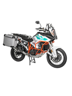 Zestaw: kufry boczne srebrne "And-S" Zega Evo + stelaże czarne Touratech KTM Super Adventure 1290 S/R (21-24) [poj.: 38+45l]