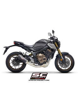 Pełny układ wydechowy SC-Project z tłumikiem motocyklowym SC1-S Honda CB 650 R (21-23) carbon