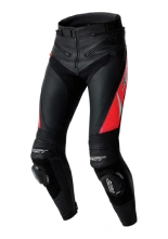 Spodnie motocyklowe skórzane RST Tractech Evo D3O czarno-czerwone