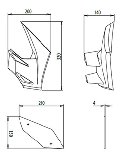 Boczne spoilery dociskowe Puig Kawasaki Z650 (20-) zielone