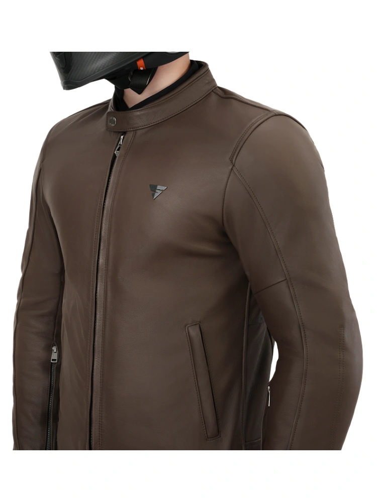 Kurtka motocyklowa skórzana Shima Hunter 3.0 brązowa