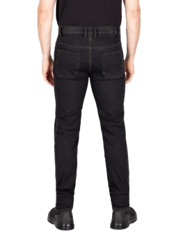 Jeansy motocyklowe Knox Colton Slim Aged Black Rust czarne