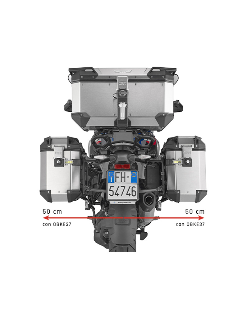 Stelaż kufrów bocznych Trekker Outback Monokey Cam-Side Kappa KL One-Fit BMW R 1300 GS (23-)