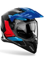 Kask adventure Airoh Badx-X Tune czarno-niebiesko-czerwony połysk