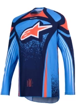 Bluza cross Alpinestars MX Techstar Nomur niebiesko-pomarańczowa