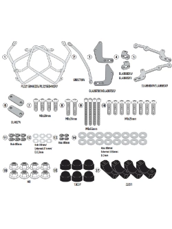 Stelaż kufrów bocznych Monokey Kappa KL One-Fit Yamaha Tracer 9/ GT (21-24)/ GT+ (23-24)