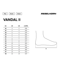 Buty motocyklowe Rebelhorn Vandal II czarno-czerwone
