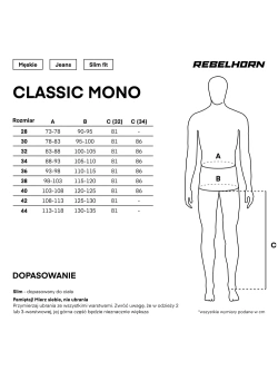 Jeansy motocyklowe Rebelhorn Classic Mono czarne