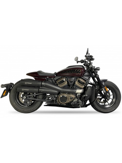 Tłumik IXIL Ironhead Round black, HC2-2B (SLIP ON) - Harley Davidson Sportster S (21-24)