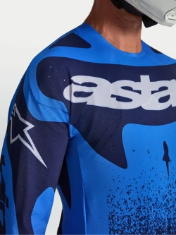 Bluza cross Alpinestars MX Techstar Swan niebieska