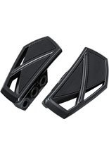Podesty Phantom Mini czarne + adaptery 8808 Kuryakyn do Honda (wybrane modele), Suzuki (wybrane modele), Triumph (wybrane modele)