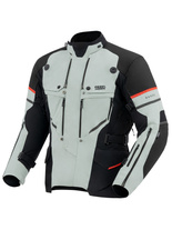 Kurtka motocyklowa tekstylna Rebelhorn Range szaro-czarno-czerwona