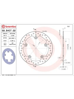 Tarcza Hamulcowa Brembo Serie Oro Fixed Prime Line BMW C 600 Sport (11-15)/ C 650 GT (11-) [śr. 270 mm]