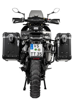 Zestaw: kufry boczne z anodowanego aluminium czarne "And-Black" Zega Evo + stelaże czarne Touratech Husqvarna Norden 901/ Expedition, KTM Adventure 890/ R/ 790/ R [poj.:38+45l]