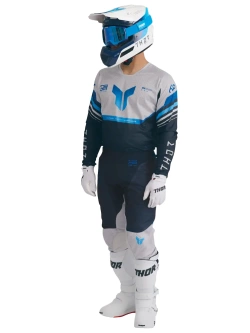Bluza enduro Thor Launchmode Air Raptor niebiesko-szara