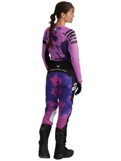 Bluza enduro damska Thor Launchmode Bleach czarno-fioletowa