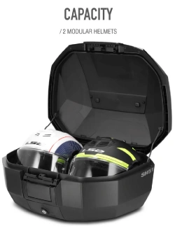 Kufer centralny SHAD SH51 czarno-szary [z aluminiową pokrywą]