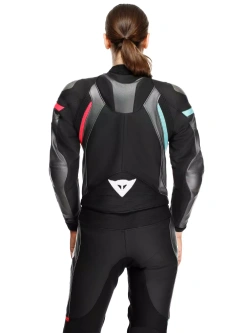 Kombinezon motocyklowy dwuczęściowy damski Dainese Fulminea szaro-czarno-biały