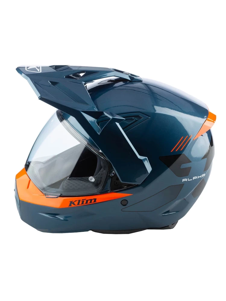 Kask adventure Klim X1 Alpha niebiesko-pomarańczowy
