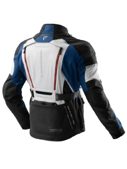 Kurtka motocyklowa tekstylna Rebelhorn Hardy 3.0 czarno-szaro-niebieska