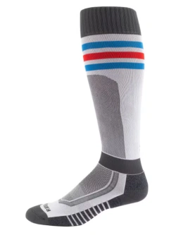 Skarpety motocyklowe Klim Aggressor Vented Gameday szaro-niebiesko-czerwone