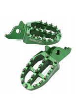 Podnóżki motocyklowe ZETA aluminiowe Kawasaki (wybrane modele) zielone